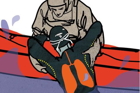 Illustration Atemnot