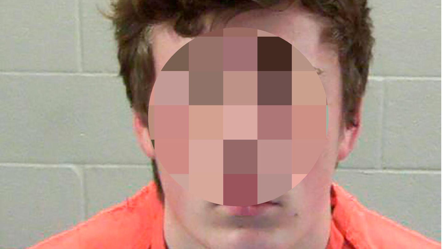 Grant F. auf einem Polizeifoto nach seiner Grillgabel-Attacke