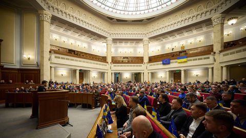 Das Parlament der Ukraine ist voll besetzt
