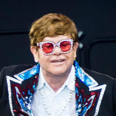 The singer at a concert of his farewell tour "Farewell Yellow Brick Road".