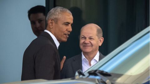 Barack Obama und Olaf Scholz