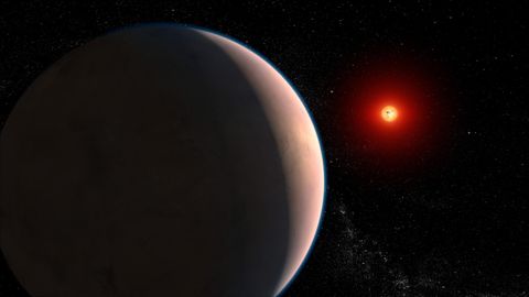 Künstliche Darstellung des Exoplaneten GJ 486 b