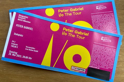 Peter Gabriel-Eintrittskarten, erworben über den Zweitmark Viagogo