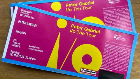 Peter Gabriel-Eintrittskarten, erworben über den Zweitmark Viagogo