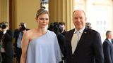 Fürst Albert von Monaco mit seiner Frau Charlène von Monaco sind ebenfalls Gäste beim Empfang
