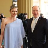 Fürst Albert von Monaco mit seiner Frau Charlène von Monaco sind ebenfalls Gäste beim Empfang