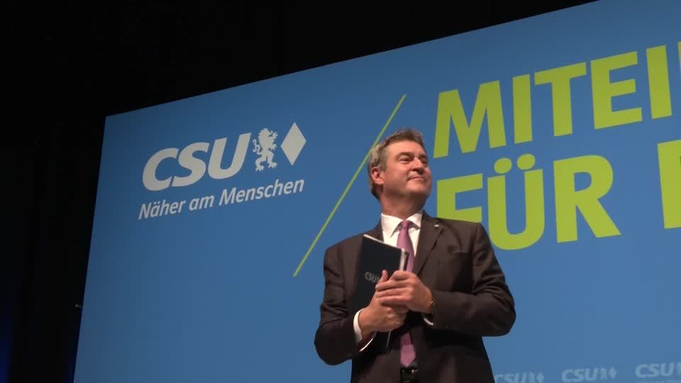Video: CSU wählt Söder einstimmig zum Spitzenkandidaten
