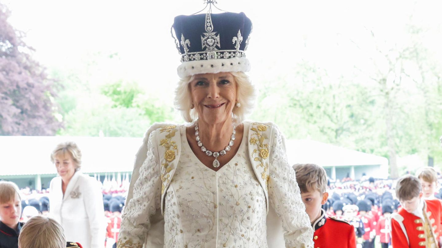Coronation Charles: New photos released – Camilla has her dogs on the dress