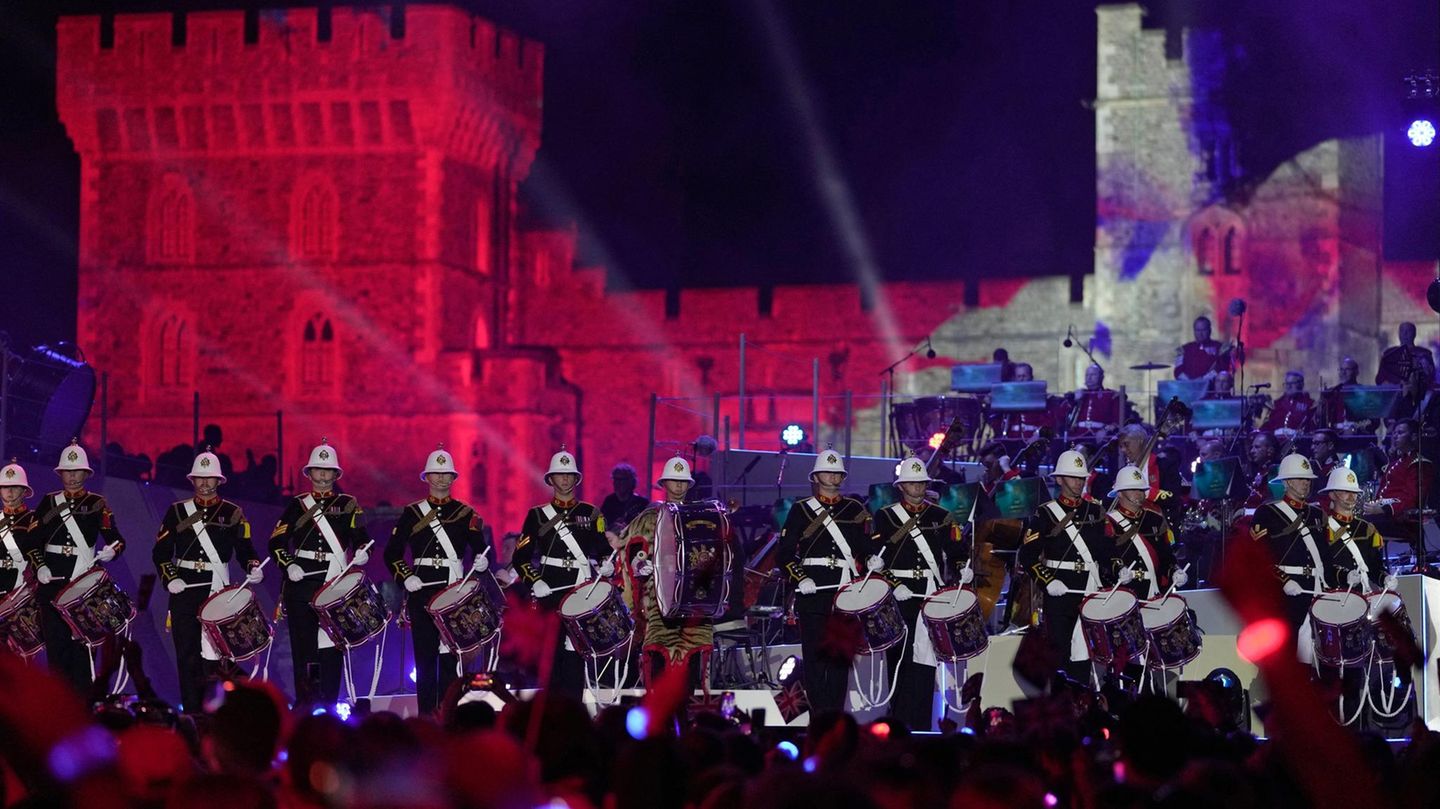 Schloss Windsor in Rot