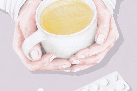 Illustration einer Tasse Ingwertee