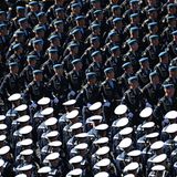 Die Reihen der Soldaten werden in diesem Jahr vor allem mit Kadetten aus ganz Russland aufgefüllt. 