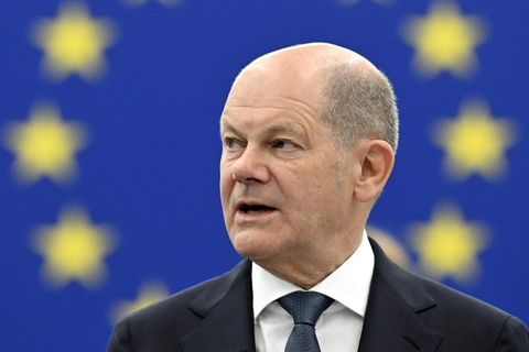 Bundeskanzler Olaf Scholz im Europaparlament