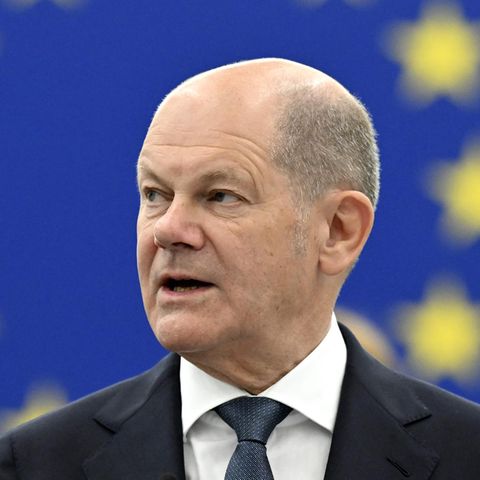 Bundeskanzler Olaf Scholz im Europaparlament