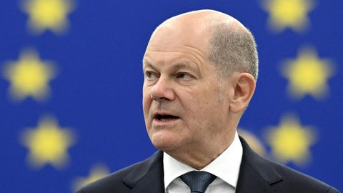 Bundeskanzler Olaf Scholz im Europaparlament