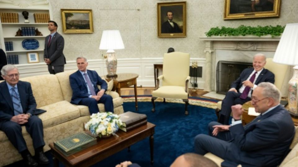 Treffen von Biden (rechts oben) mit Kongressspitzen