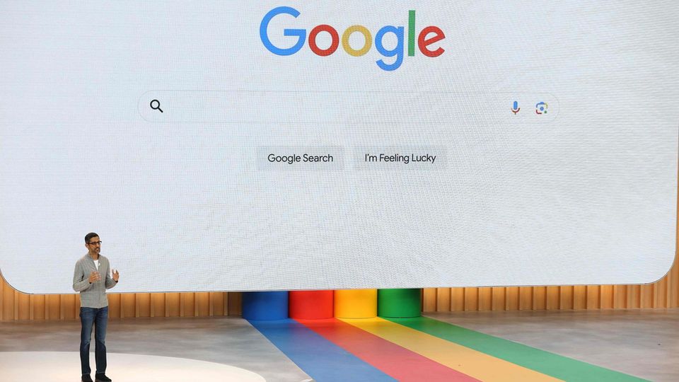 Alphabet-Chef Sundar Pichai bei der Google-Entwicklerkonferenz