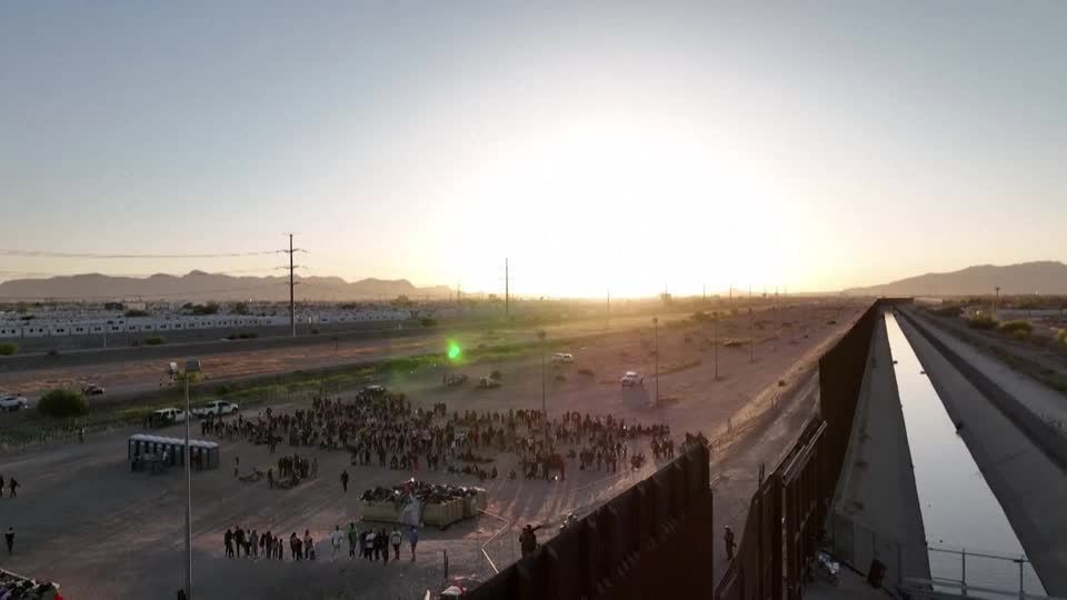 Video: USA warnen vor illegalen Grenzübertritten - Zehntausende Migranten in Wartestellung