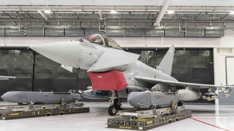 Britischer Typhoon mit der Storm Shadow 