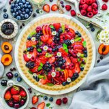 Obstkuchen mit Pudding