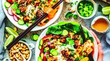 Tempeh-Reisnudel-Bowl