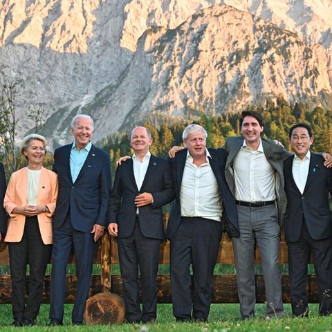 Die G7-Staat- und Regierungschefs auf Schloss Elmau – nun treffen sie sich in Hiroshima