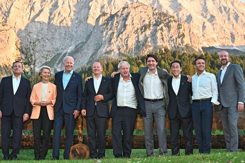 Die G7-Staat- und Regierungschefs auf Schloss Elmau – nun treffen sie sich in Hiroshima