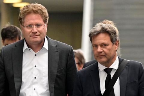 Bundeswirtschaftsminister Robert Habeck und sein umstrittener Staatssekretär Patrick Graichen