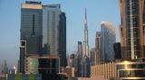 Die Stadt Dubai in den Vereinigten Arabischen Emiraten