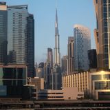 Die Stadt Dubai in den Vereinigten Arabischen Emiraten