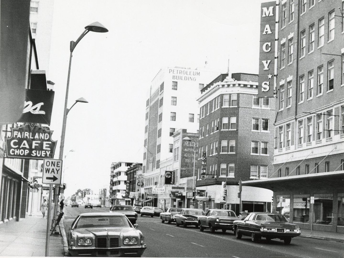 Straße in Wichita, Kansas, Ende in den 1970er Jahren