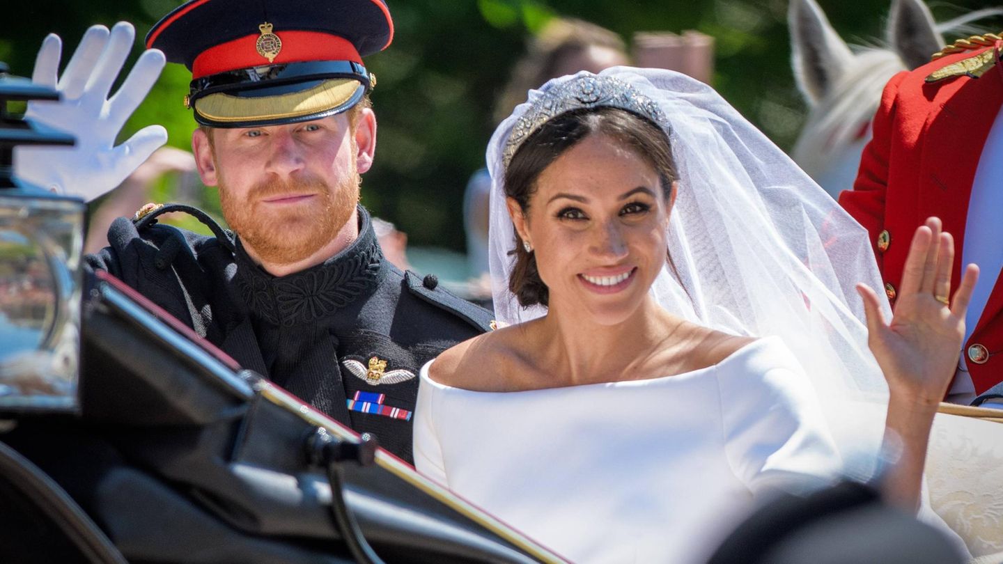 Harry und Meghan nach der Trauung