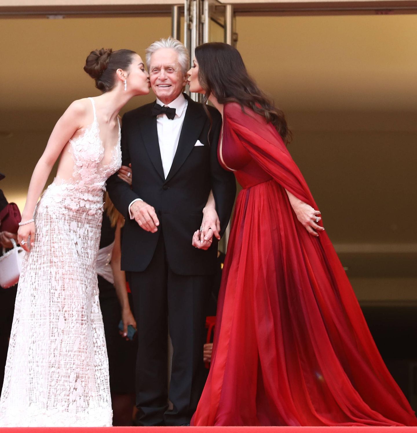 CATHERINE ZETA-JONES, MICHAEL DOUGLAS and their daughter CARYS ZETA DOUGLAS
