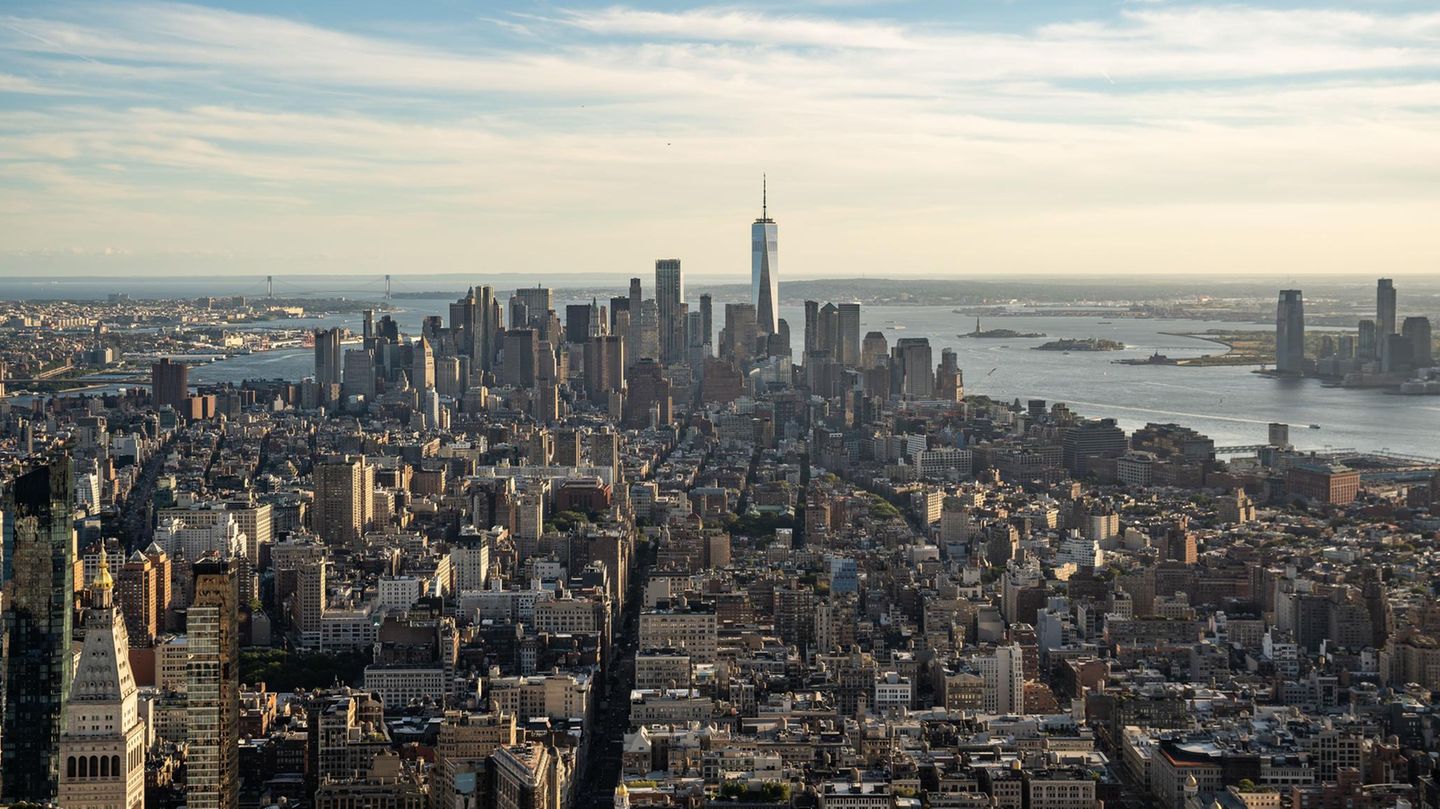Schwerer Big Apple: eine Million Gebäude drücken New York in die Tiefe ...