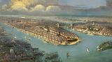 Blick über New York im Jahr 1880
