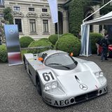 Le Mans Rennwagen an der Villa Erba