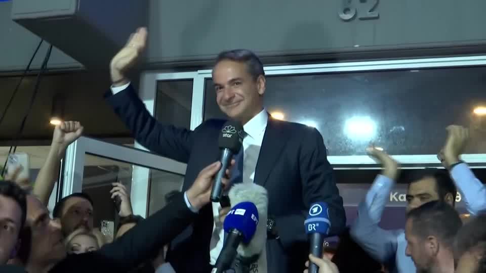 Video: Premier Mitsotakis gewinnt Wahl in Griechenland