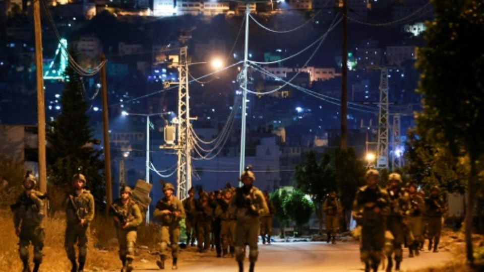 Israelische Soldaten nach einer Razzia im Westjordanland