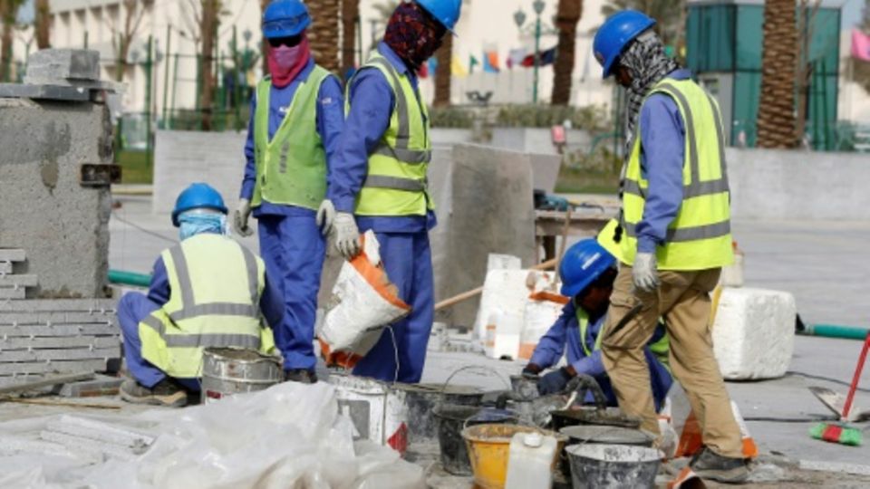 Bauarbeiter in Katar 2015