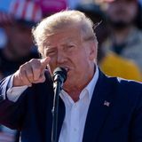 Ex-US-Präsident Donald Trump Ende März bei einem Wahlkampfauftritt in Waco, Texas