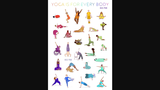 Illustration verschiedener Menschen, die Yoga praktizieren