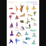 Illustration verschiedener Menschen, die Yoga praktizieren