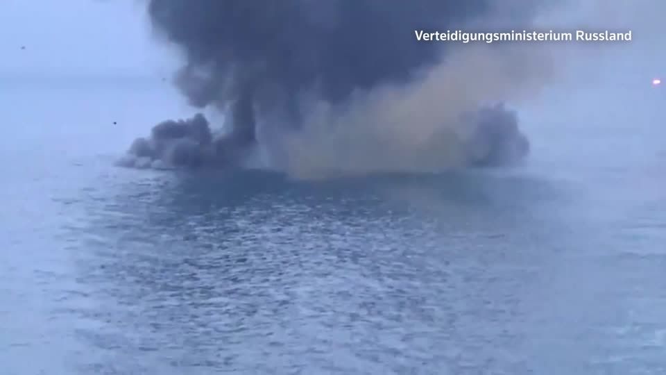 Video: Russland meldet Angriff auf Kriegsschiff nahe Pipelines
