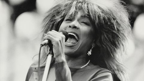 Die Rock- und Pop-Sängerin Tina Turner bei einem Konzert in Oslo. Juni 1987