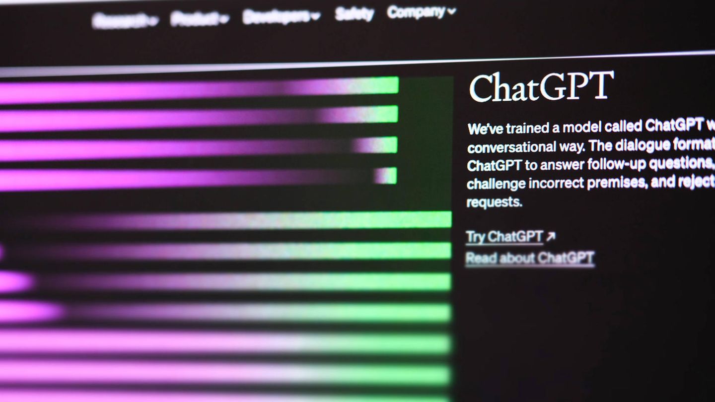 Startseite von ChatGPT