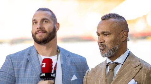 Wechseln von ProSieben zu RTL: Die beiden beliebten NFL-Moderatoren Björn Werner (links) und Patrick Esume bleiben den deutschen Football-Fans im Fernsehen erhalten.