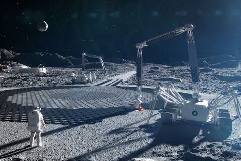 Langzeitaufenthalte auf dem Mond: Straßen und Landeplätze könnten aus dem 3D-Drucker kommen