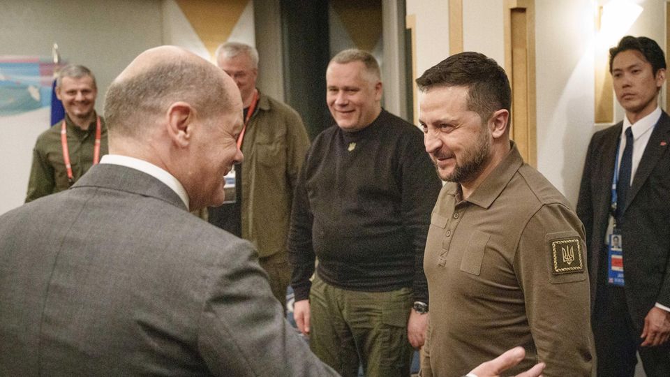 Bundeskanzler Olaf Scholz und der ukrainische Präsident Wolodymyr Selenskyj haben sich erst kürzlich getroffen. 