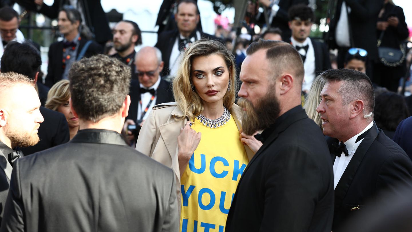 “Fuck you Putin”: Ukrainian model makes a political statement in Cannes
