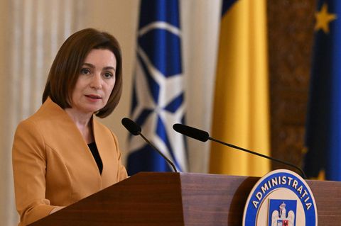 Maia Sandu, Präsidentin von Moldau, bekommt in ihrem Engagement gegen Wladimir Putin Rückendeckung von knapp 50 anderen Staaten. 