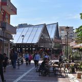 Blick auf den Bazar in Tirana